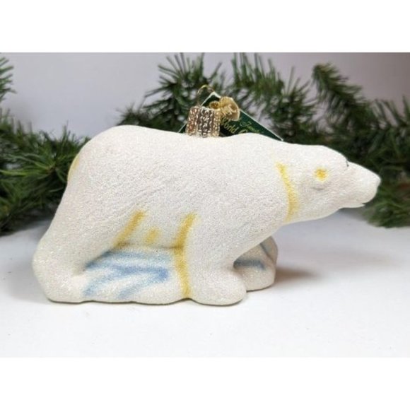 Glistening Polar Bear Retired Old World Christmas Ornament - Picture 2 of 6